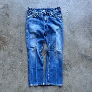 VINTAGE SILVER BOOTCUT JEANS Y2K 28X26